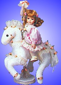 Porcelain Gigi On Carousel Horse